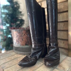 Vintage Brown Italian All-Leather Women's BELLESCO Women's 39.5 Boots